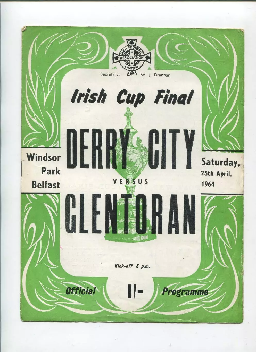 Финал Кубка Северной Ирландии. Derry City - Glentoran 25.04.1964