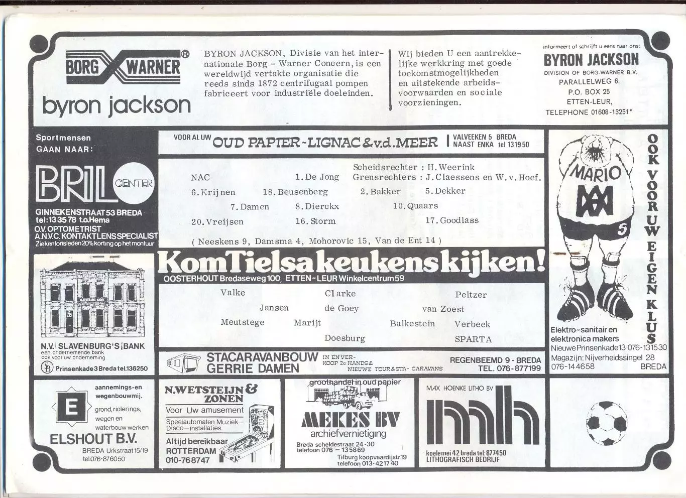 Чемпионат Нидерландов. NAC Breda - NAC Breda - Sparta Rotterdam 17.12.1977 1