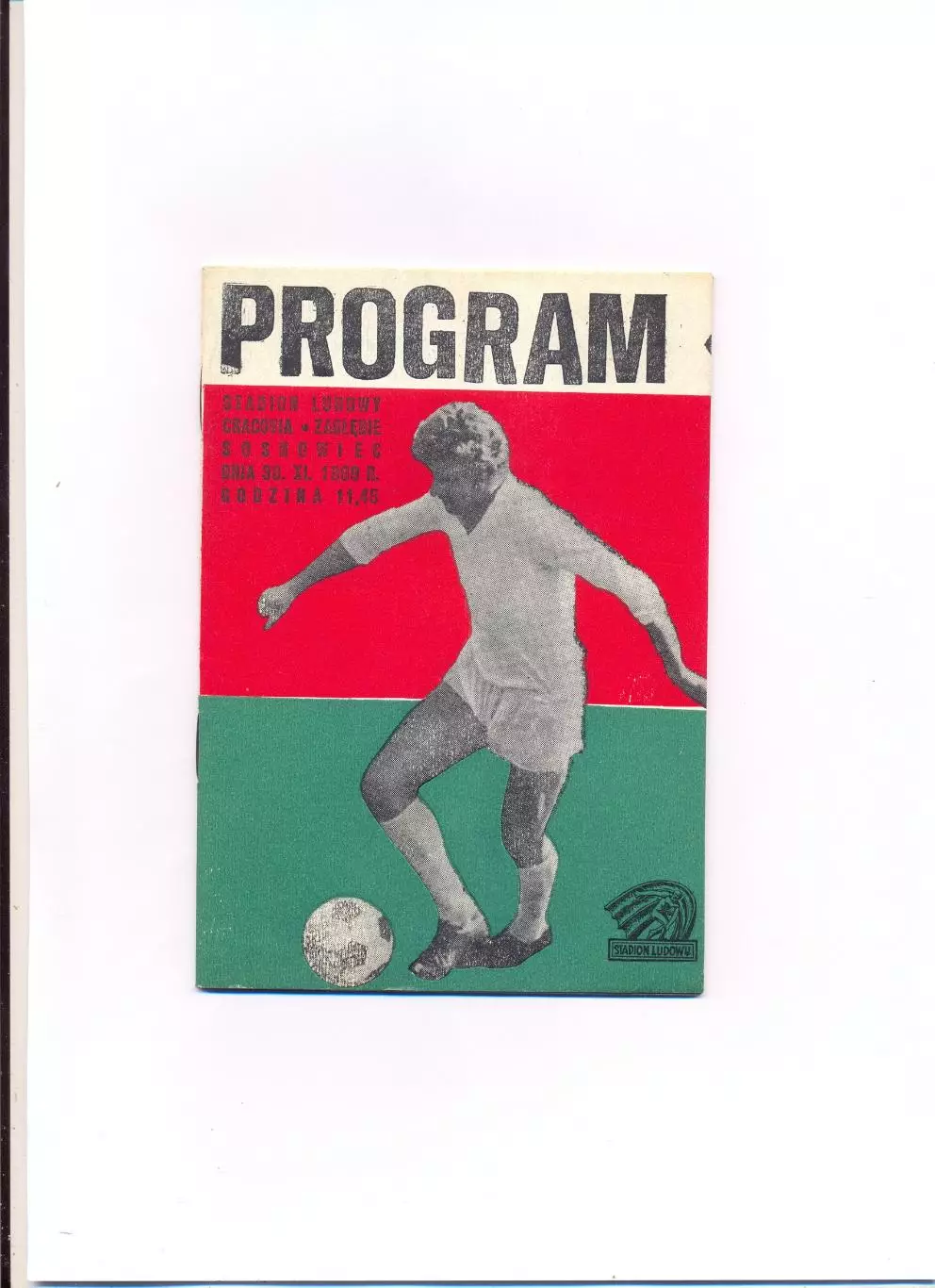 Чемпионат Польши. Zaglebie Sosnowiec - Cracovia Krakow 30.11.1969