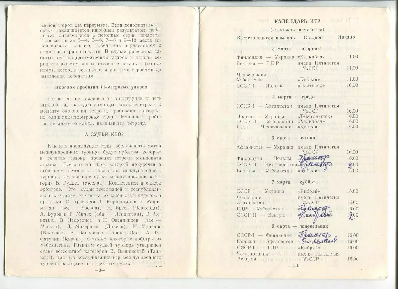 Международный юношеский турнир в Ташкенте 1981 (ГДР, СССР, Польша, УССР, УзССР) 1