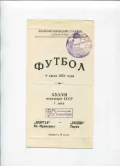 Спартак Ивано-Франковск - Звезда Пермь 1975