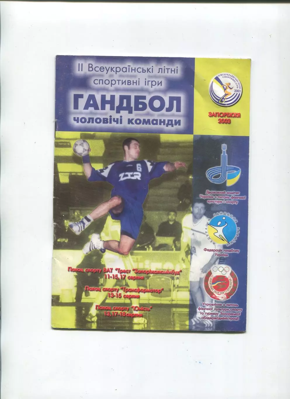 Гандбол. Всеукраинские летние спортивные игры 2003, Запорожье, мужчины