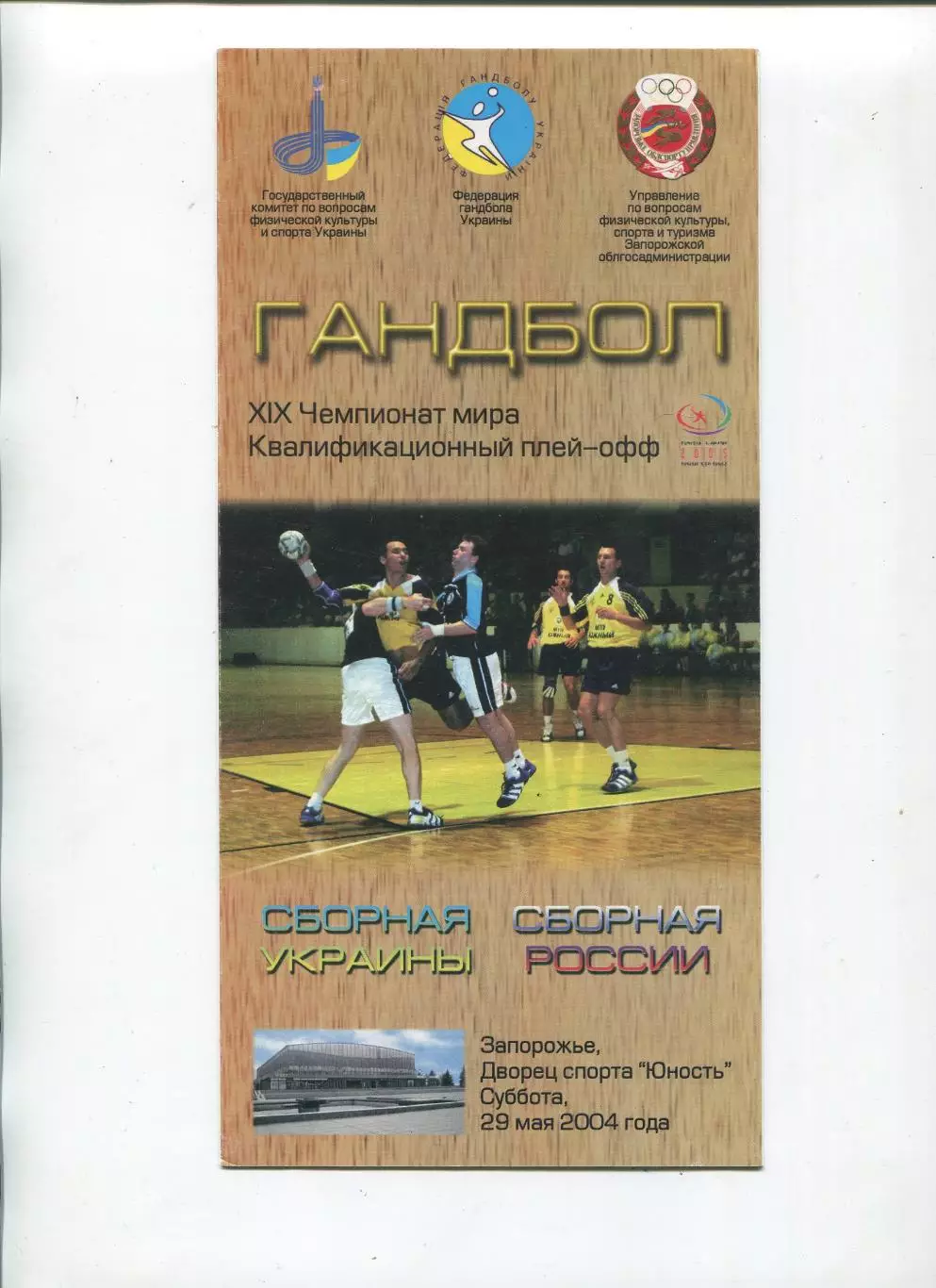 Гандбол. Украина - Россия 29.05.2004