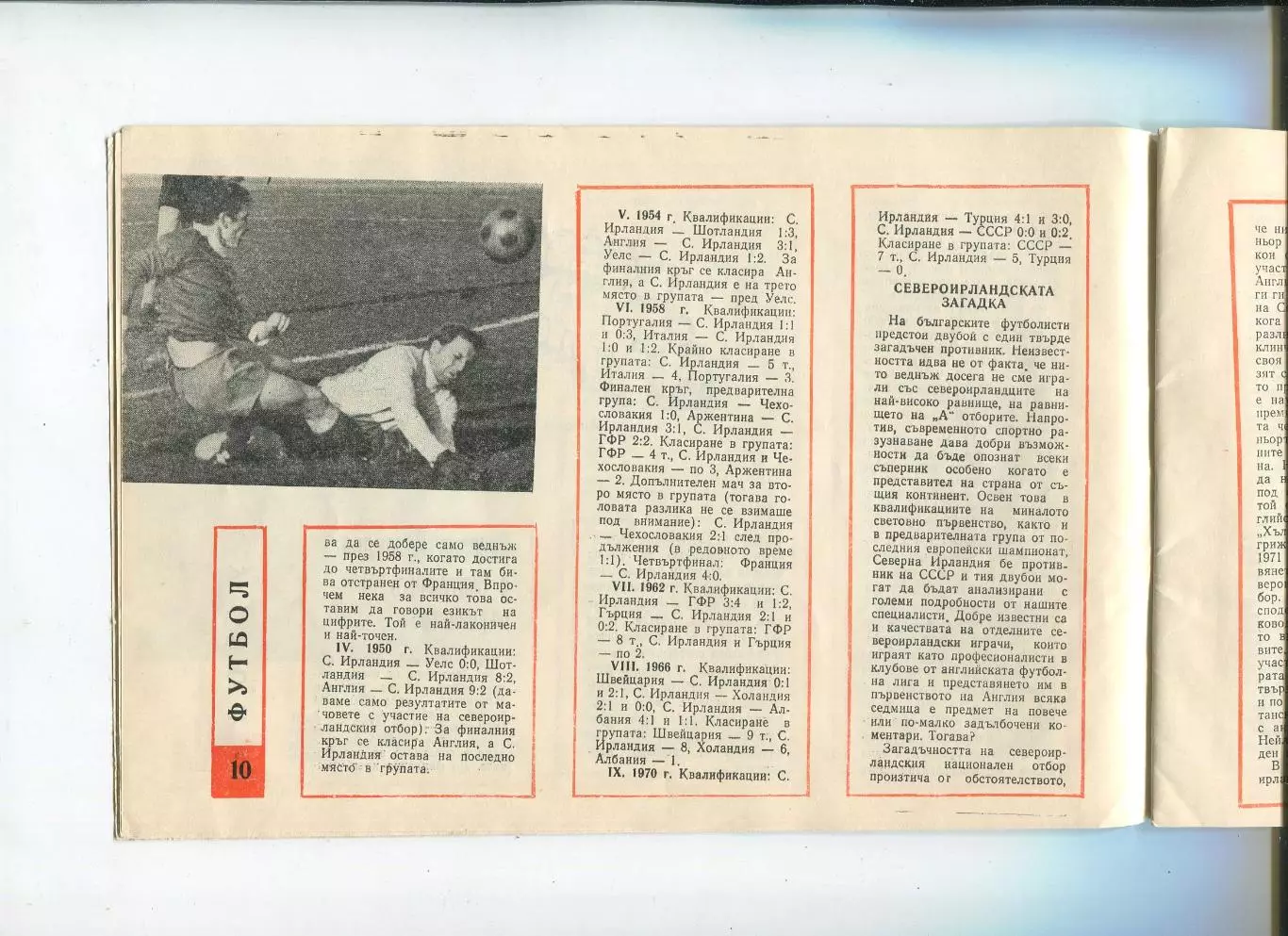Спортивная панорама, Болгария, октя-1972 год, к матчу Болгария - Сев. Ирландия 3