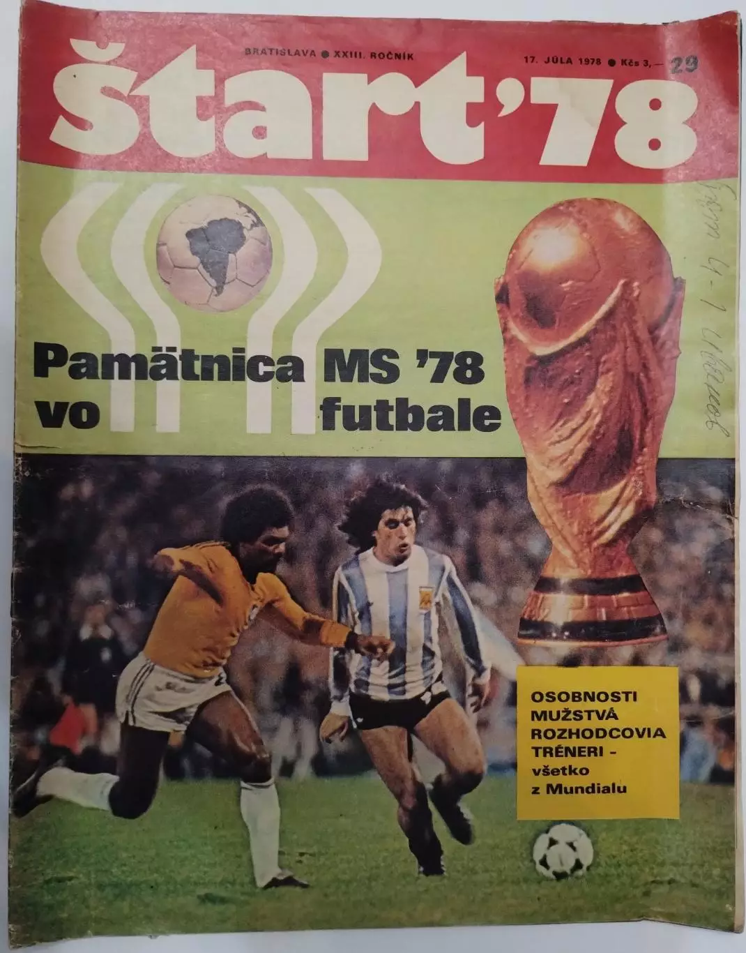 2 издания Старт Чехословакия, Чемпионат мира 1978, до и после турнира