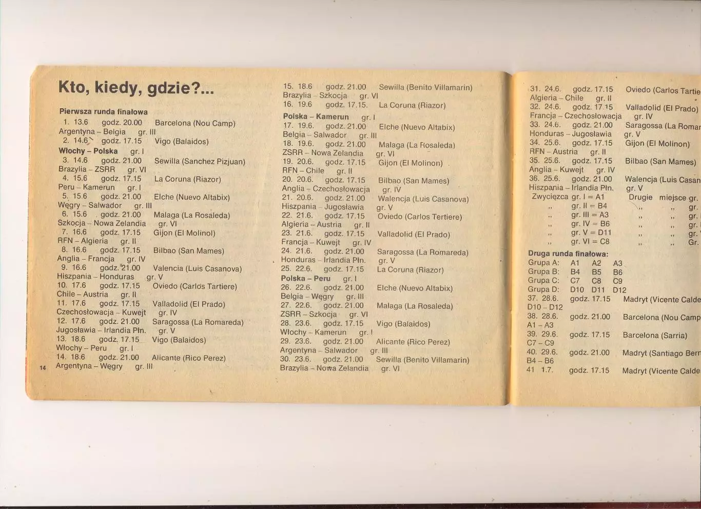 Чемпионат мира, Испания, 1982, сборная СССР, польское издание №2 3