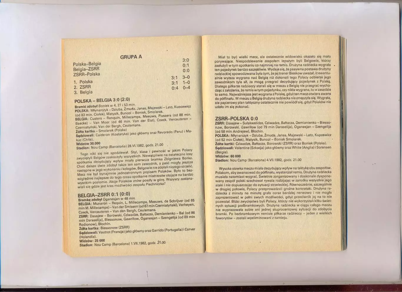 Чемпионат мира, Испания, 1982, сборная СССР, польское издание №3 1
