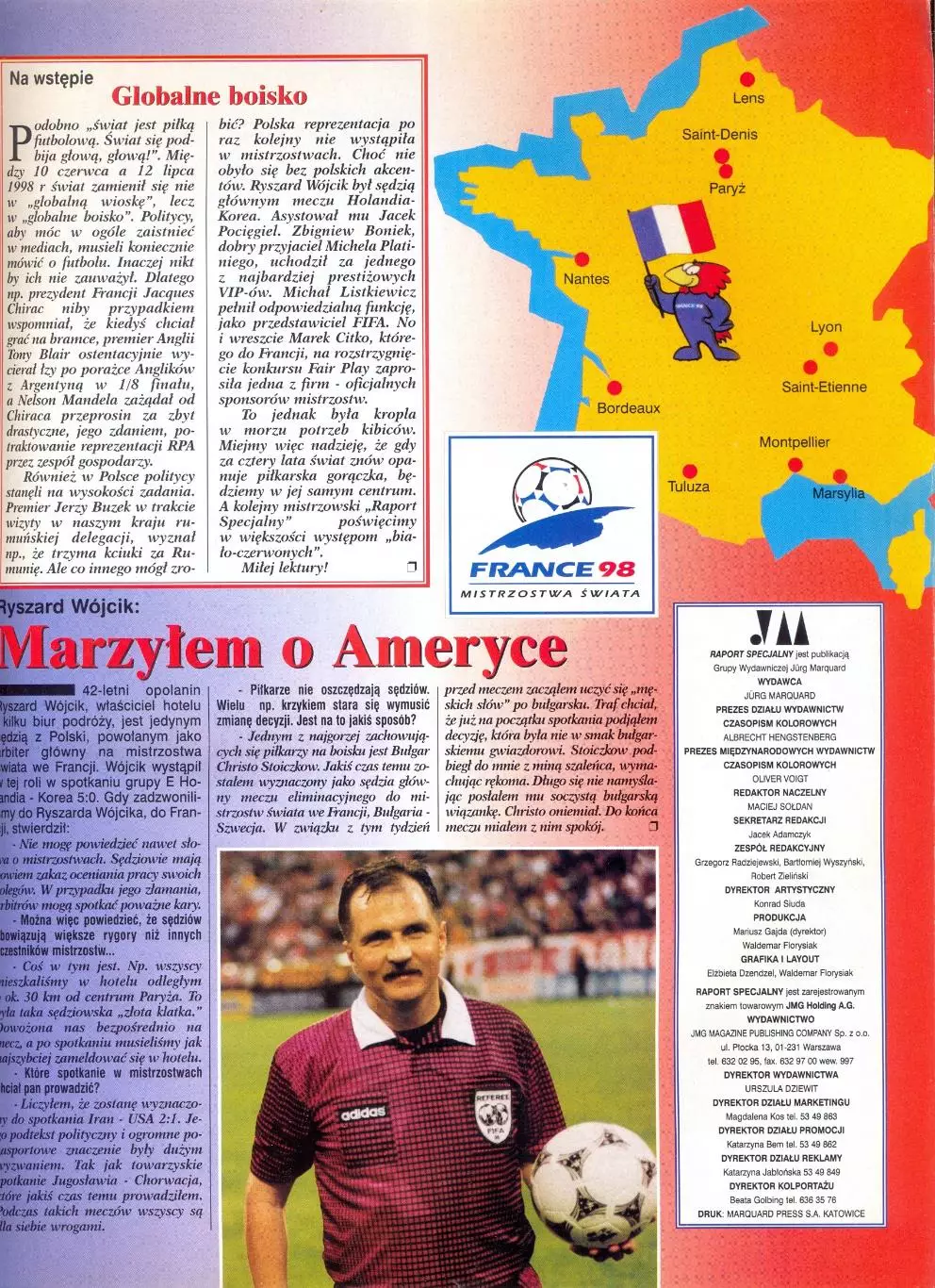 Официальное издание сб. Польши, к Чемпионату мира 1998, Франция 1