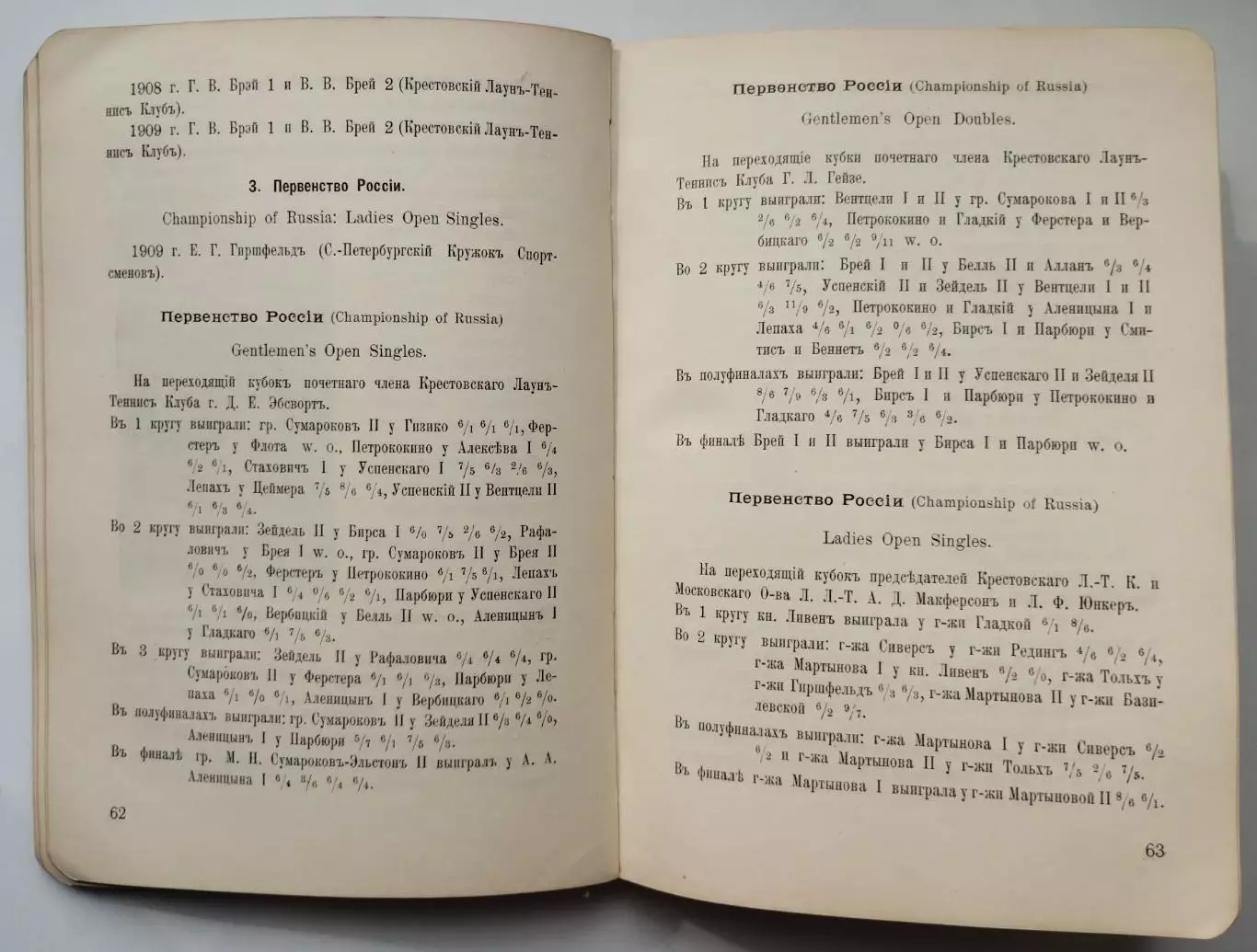 Ежегодник лаун-тенниса России 1910-1911, оригинал, 220 страниц 3