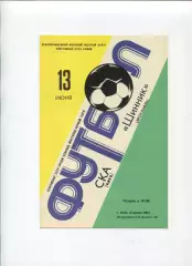 СКА Киев - Шинник Ярославль 1981, жёлто-зелёная обложка