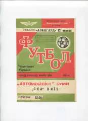Автомобилист Сумы - СКА Киев 13.06.1992