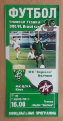 Ворскла Полтава - ЦСКА Киев 7.04.2001
