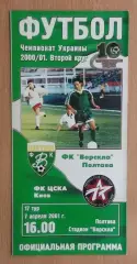 Ворскла Полтава - ЦСКА Киев 7.04.2001