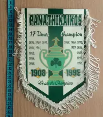 Вымпел ФК Панатинаикос Афины, Греция, с матча Металлург Запорожье