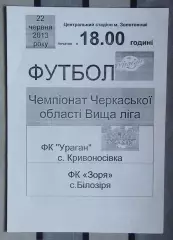 Ураган Золотоношский р-н - Заря Билозирья 2013