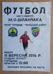 Русич Городище - Черкасский Днипро Черкассы 2016, товарищеский матч
