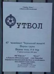 ФК Корсунь-Шевченковский - Колос Чернобай 2001