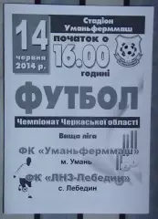 Уманьферммаш Умань - ЛНЗ-Лебедин, Шполянский р-н 2014