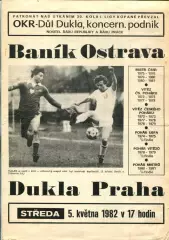 Чемпионат Чехословакии. Banik Ostrava - Dukla Praha 05.04.1982
