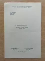 Манометр Томск - Локомотив Улан-Удэ 1981