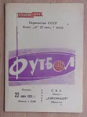СКА Чита - Аэрофлот Иркутск 1973