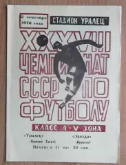 Уралец Нижний Тагил - Звезда Иркутск 1976