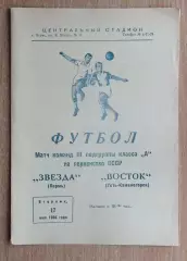 Звезда Пермь - Восток Усть-Каменогорск 1966