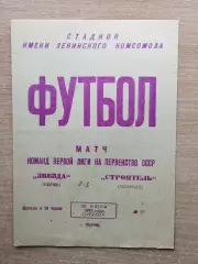 Звезда Пермь - Строитель Ашхабад 1973