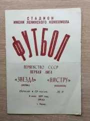 Звезда Пермь - Нистру Кишинёв 1977