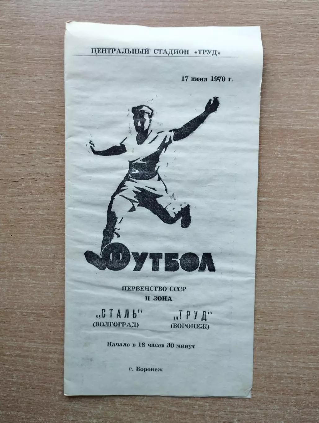 Труд Воронеж - Сталь Волгоград 1970