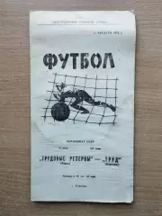 Труд Воронеж - Трудовые Резервы Курск 1972