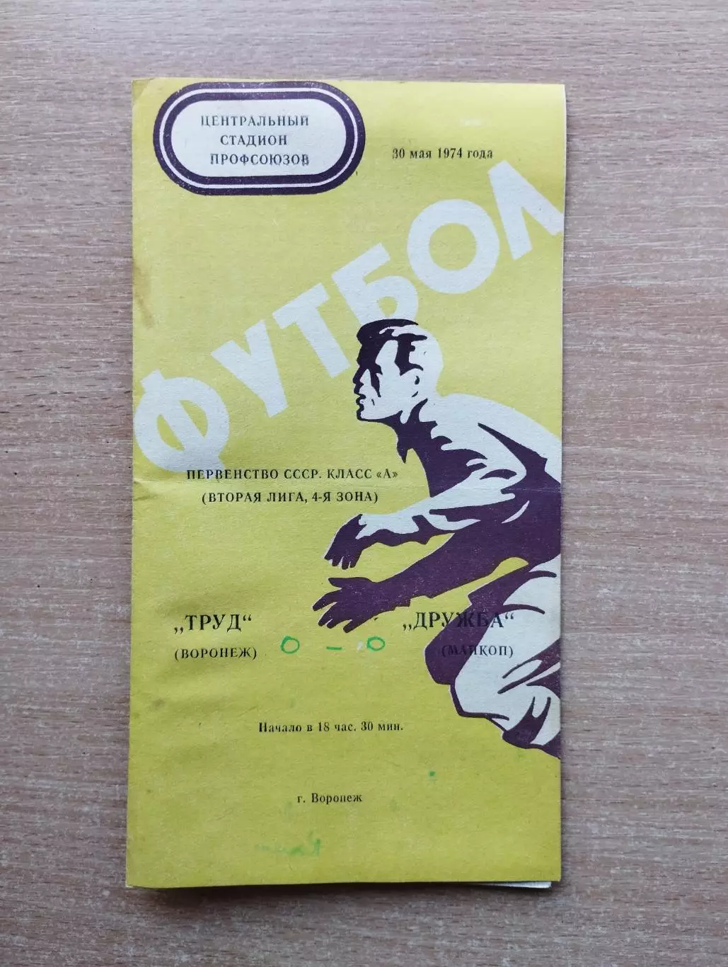 Труд Воронеж - Дружба Майкоп 1974