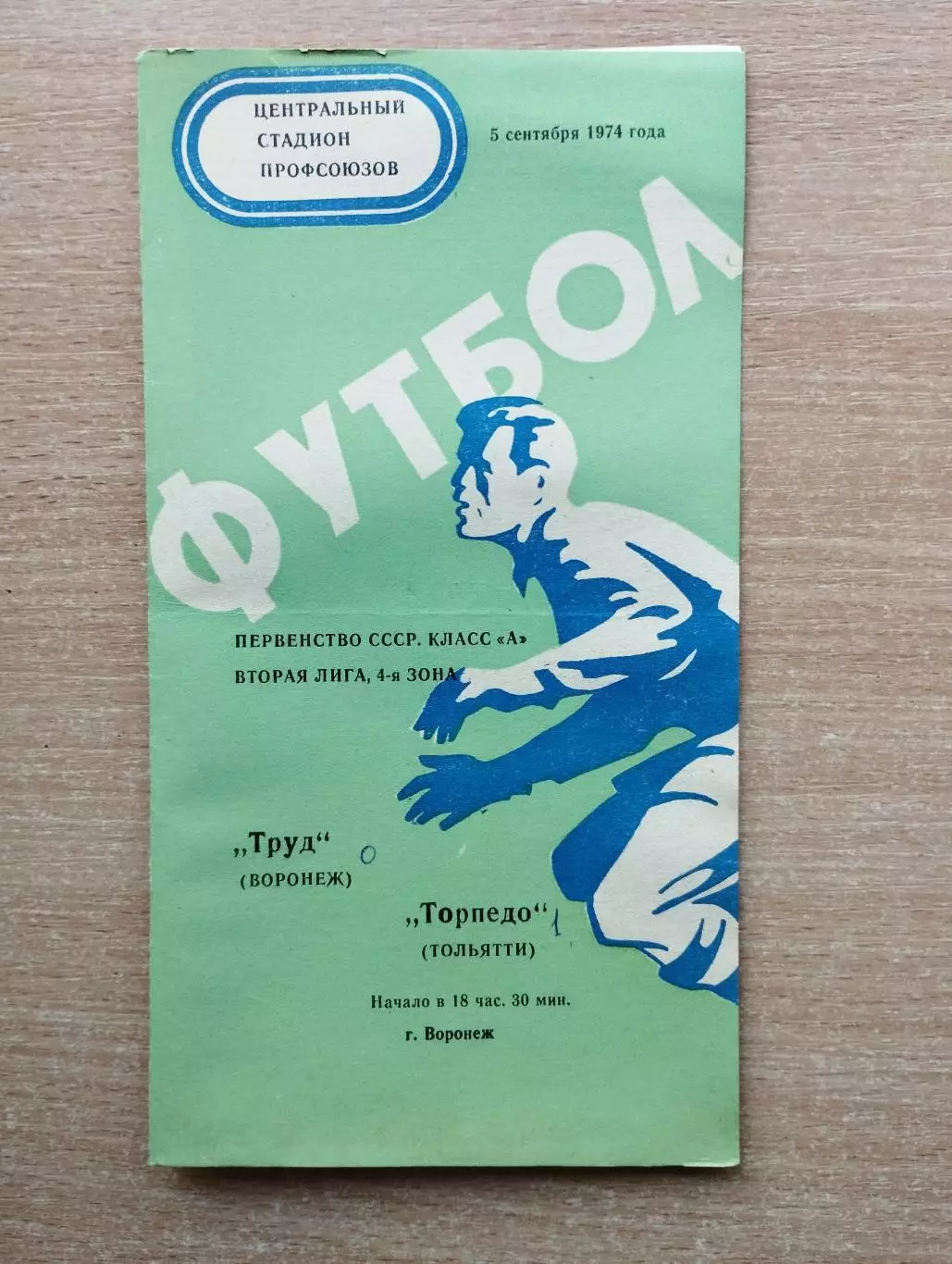 Труд Воронеж - Торпедо Тольятти 1974