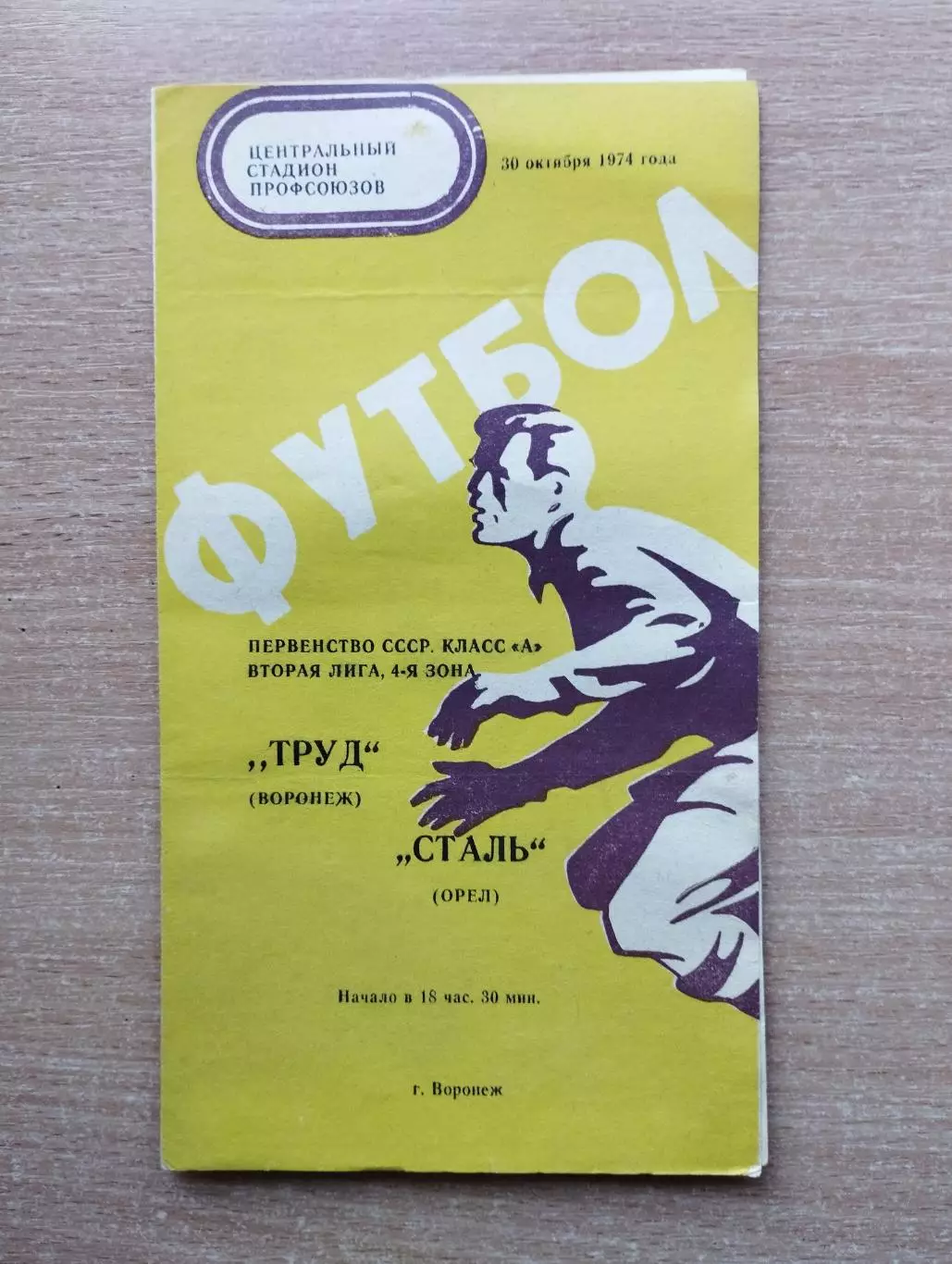 Труд Воронеж - Сталь Орёл 1974