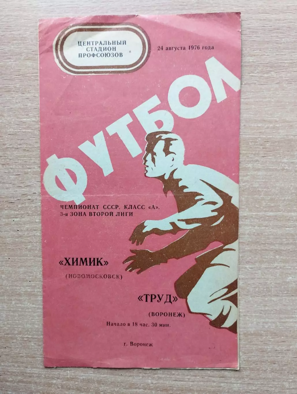 Труд Воронеж - Химик Новомосковск 1976