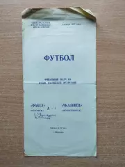 Факел Воронеж - Чкаловец Новосибирск 1977, кубок РСФСР, финал 1977
