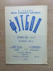 Звезда Пермь - Таврия Симферополь 1979