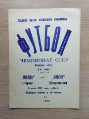 Звезда Пермь - Химик Дзержинск 1987