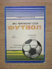 Ростсельмаш Ростов-на-Дону - Металлург Запорожье 1986