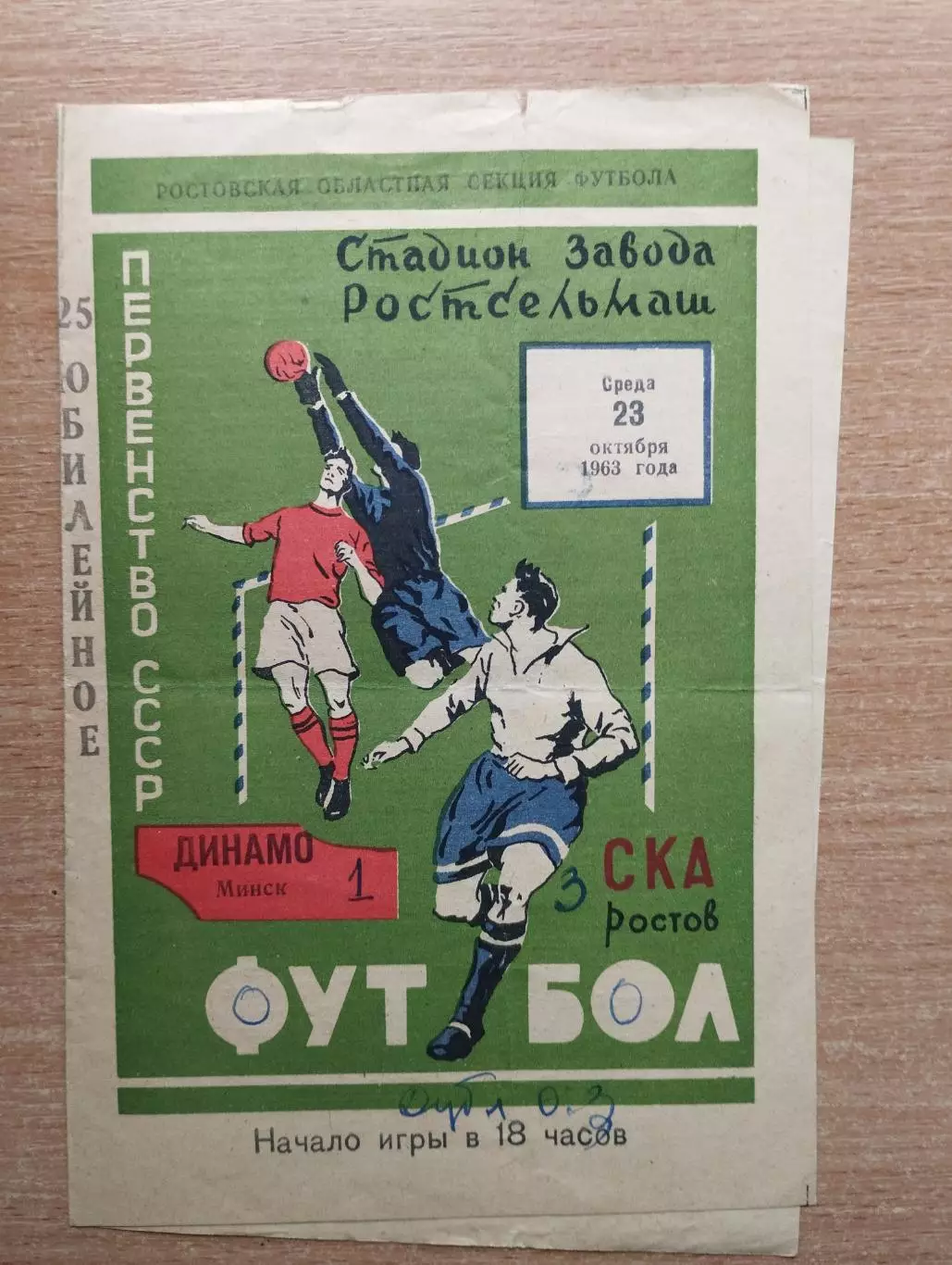 СКА Ростов-на-Дону - Динамо Минск 1963