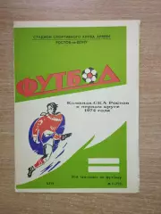 Буклет. Ростов-на-Дону 1974 (1 круг) (СКА)