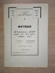 Гастелло Уфа - Локомотив Челябинск 1980