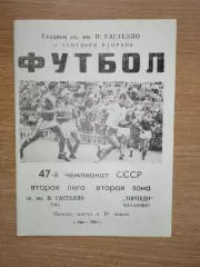 Гастелло Уфа - Торпедо Владимир 1984