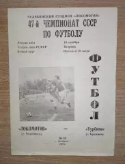 Локомотив Челябинск - Турбина Брежнев (Набережные Челны) 1984