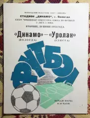 Динамо Вологда - Уралан Элиста 1972