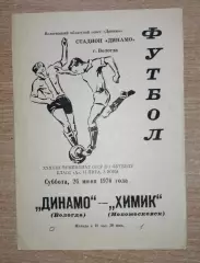 Динамо Вологда - Химик Новомосковск 1976