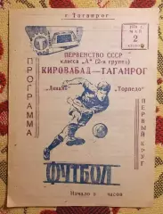 Торпедо Таганрог - Динамо Кировабад 1970