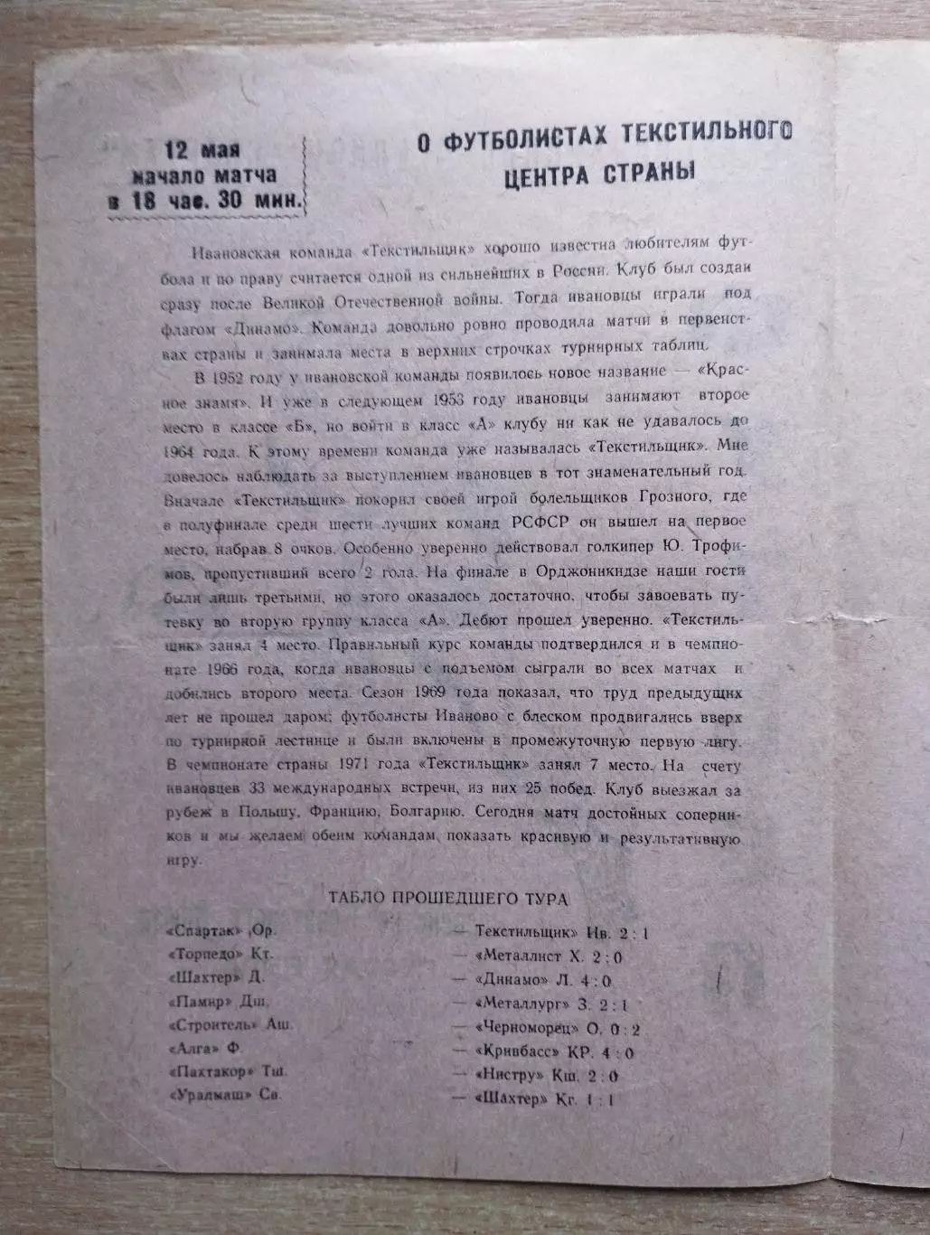 Спартак Нальчик - Текстильщик Иваново 1972* 1