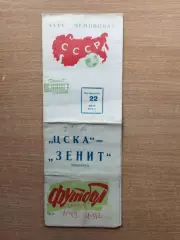 ЦСКА Москва - Зенит Ленинград 1973*