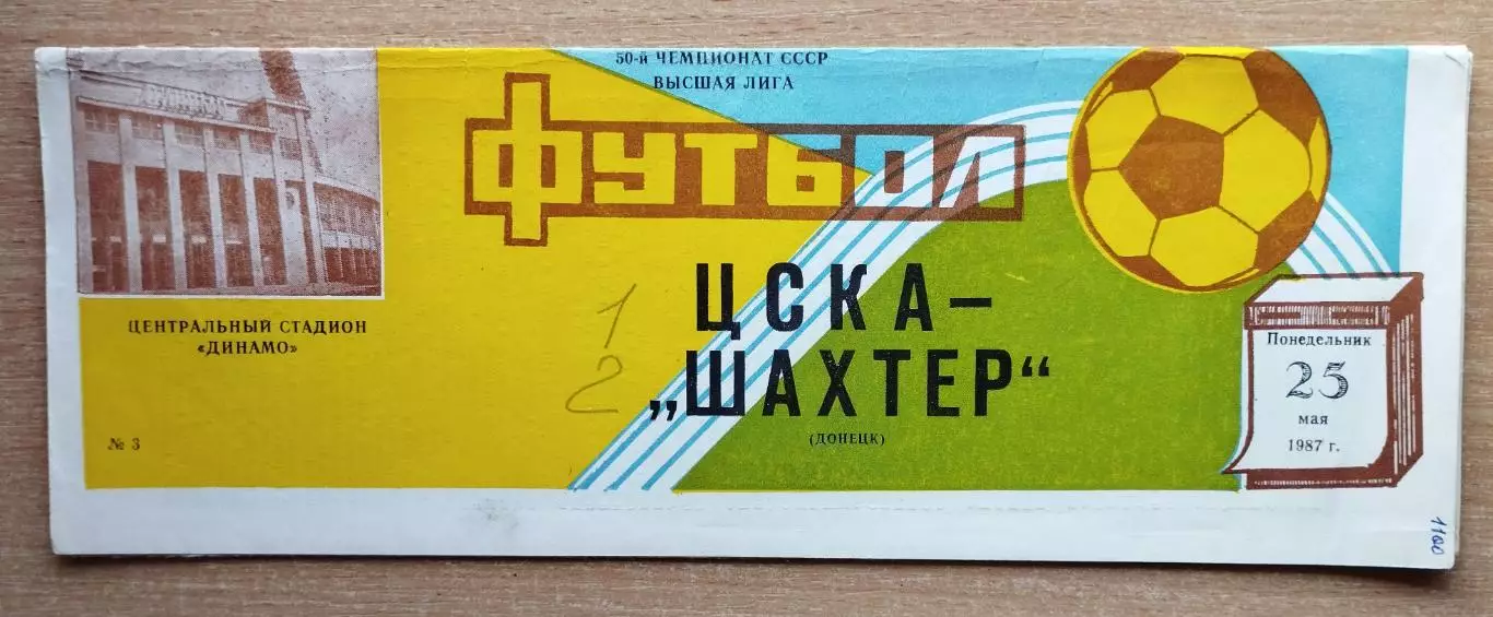 ЦСКА Москва - Шахтёр Донецк 1987